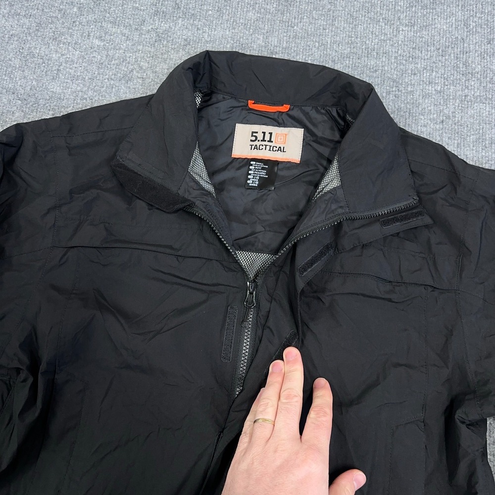 5.11 Tactical Jacket Tac Dry Rain Shell Men Small Black  Waterproof Windbreaker - Picture 4 of 12